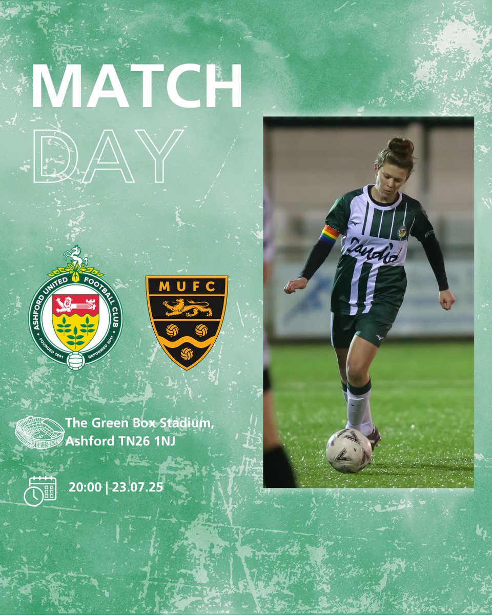 Ashford United Ladies FC (@ashfordladiesfc) on Twitter photo MATCH DAY!
Come and support the ladies this evening as we take on <a href="/MUFCWomen/">Maidstone United Women</a> in our second pre season fixture!
๐ <a href="/MUFCWomen/">Maidstone United Women</a>
๐ 20:00 KO
๐ The Green Box Stadium, Ashford TN26 1NJ MATCH DAY!
Come and support the ladies this evening as we take on <a href="/MUFCWomen/">Maidstone United Women</a> in our second pre season fixture!
๐ <a href="/MUFCWomen/">Maidstone United Women</a>
๐ 20:00 KO
๐ The Green Box Stadium, Ashford TN26 1NJ