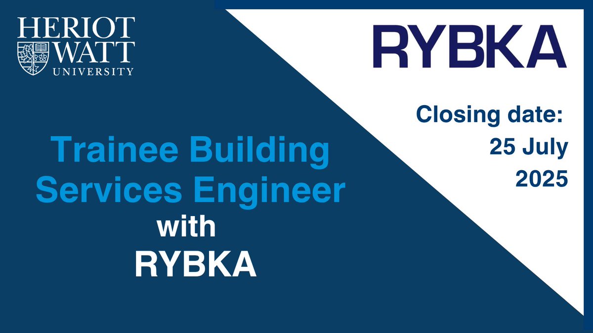 ⌛️LAST CHANCE TO APPLY ⌛️
Time running out to apply for this apprenticeship with leading #Engineering consultancy <a href="/RybkaLtd/">RYBKA</a>.
📍Edinburgh
🎓 BEng (Hons) Engineering Design &amp; Manufacture
📅Apply by 25 JULY 🚨
🔗Job details &gt; bit.ly/44ljuFB
PLEASE SHARE!!