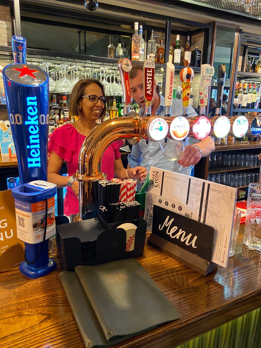 munirawilson's tweet image. Great to meet Steve &amp;amp; James, owners of the new Rose &amp;amp; Lion pub in the heart of Twickenham. We talked about the difficult challenges facing the hospitality sector, but also had a bit of fun in their amazing games space. Shuffleboard was a revelation!