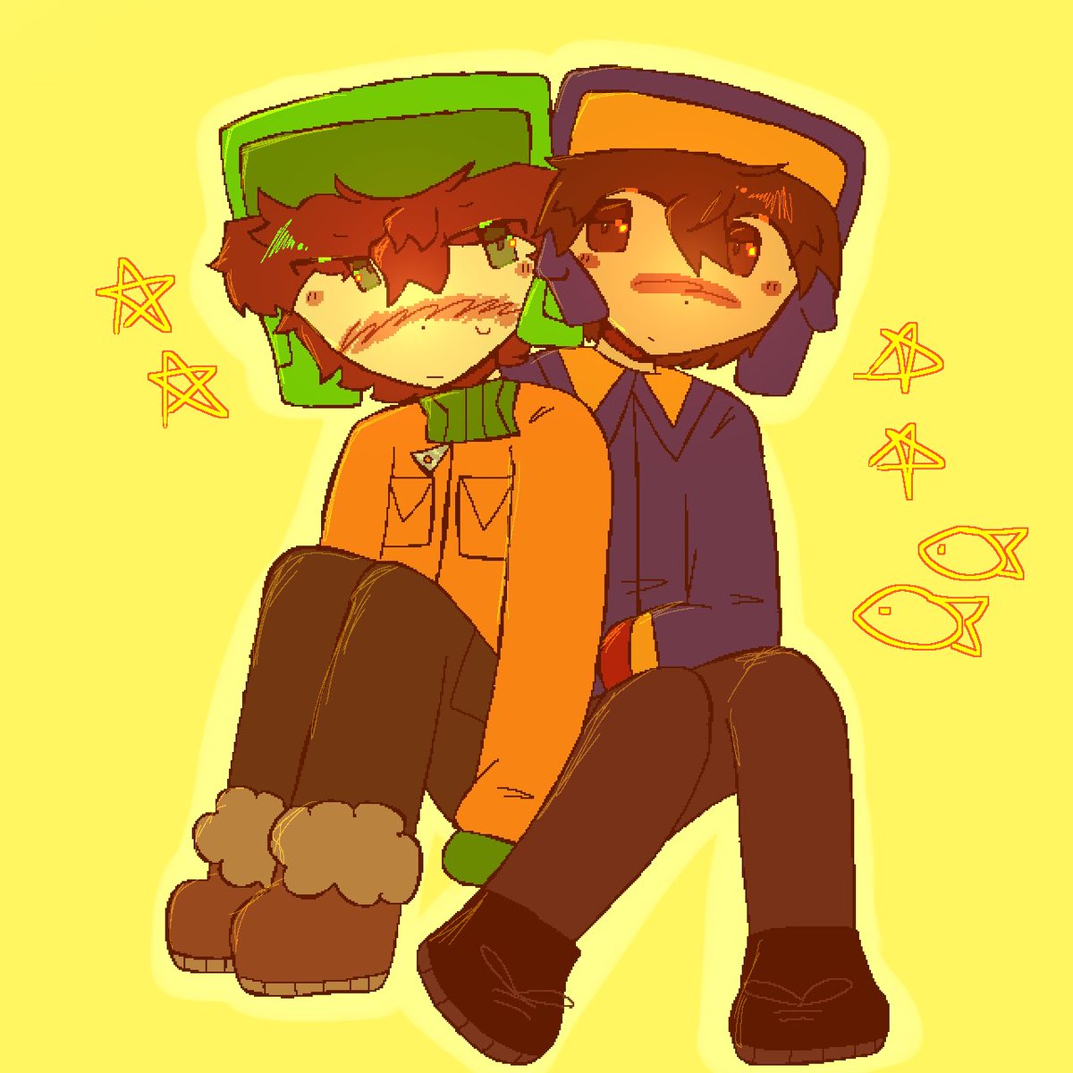 stanmanpilled's tweet image. art trade with @otomachii 👍👍