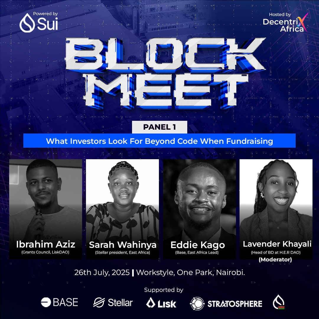 SuiNetworkKE's tweet image. What Are Investors Really Looking For in Web3? You’ve got a great idea. Maybe even a working product. But is that enough?
At #BlockMeet Ke, we’re putting the tough questions on the table with our featured investor panel: “What Investors Look For Beyond Code When Fundraising”…