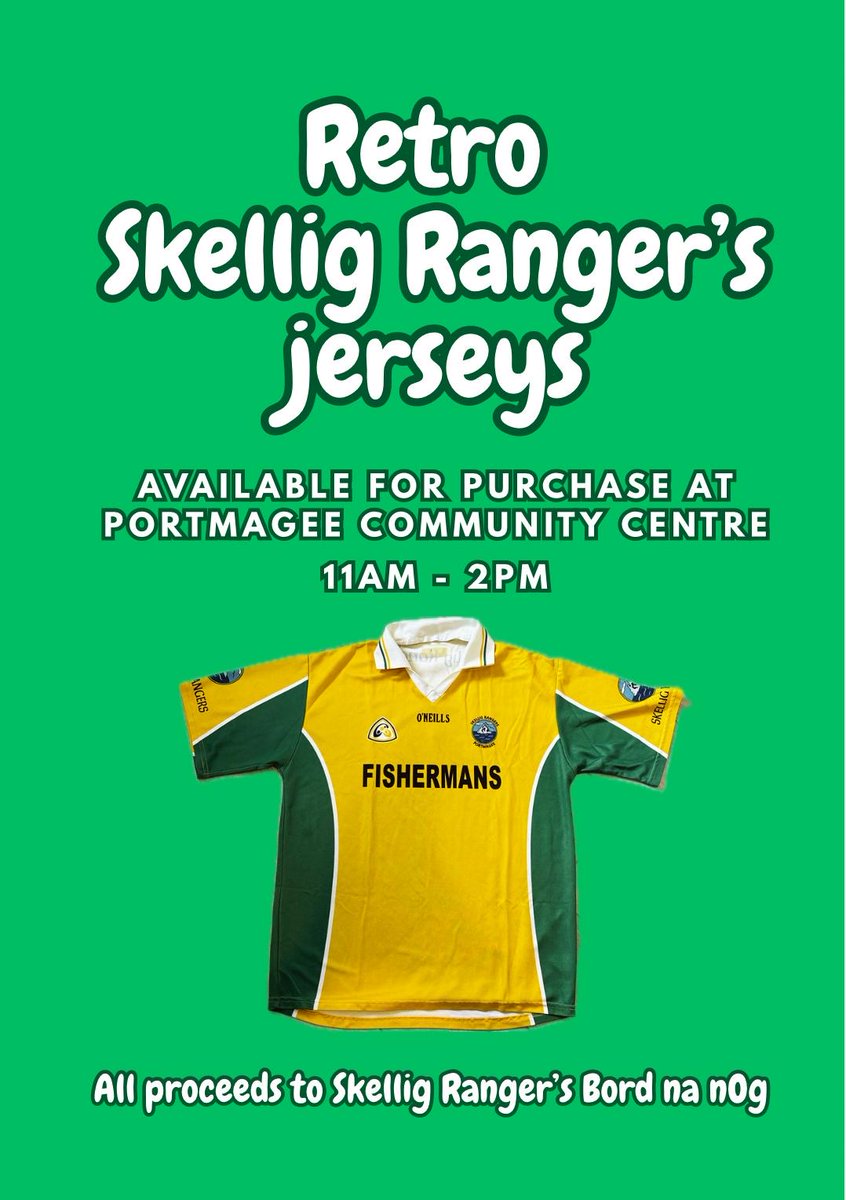 SkelligRangers's tweet image. We are selling old jerseys today in the market hall, starting at 11
Get all the latest news on the Skellig Rangers GAA app member.clubspot.app/club/skellig-r…