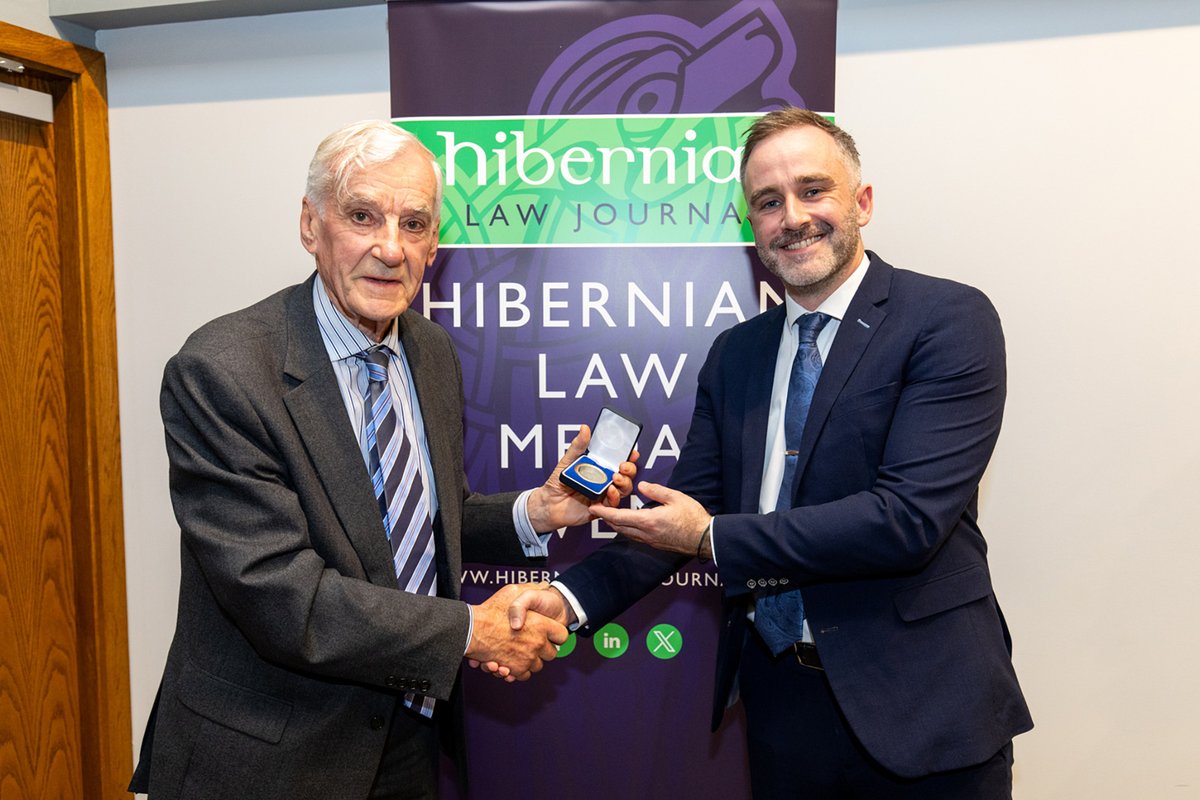 ucddublin's tweet image. Warmest congratulations to UCD alumnus Mr Justice Bryan McMahon, who has been awarded the 2025 Hibernian Law Medal by the Hibernian Law Journal.
A distinguished legal practitioner, jurist, educator, and author, Mr Justice McMahon was honoured in recognition of his outstanding…