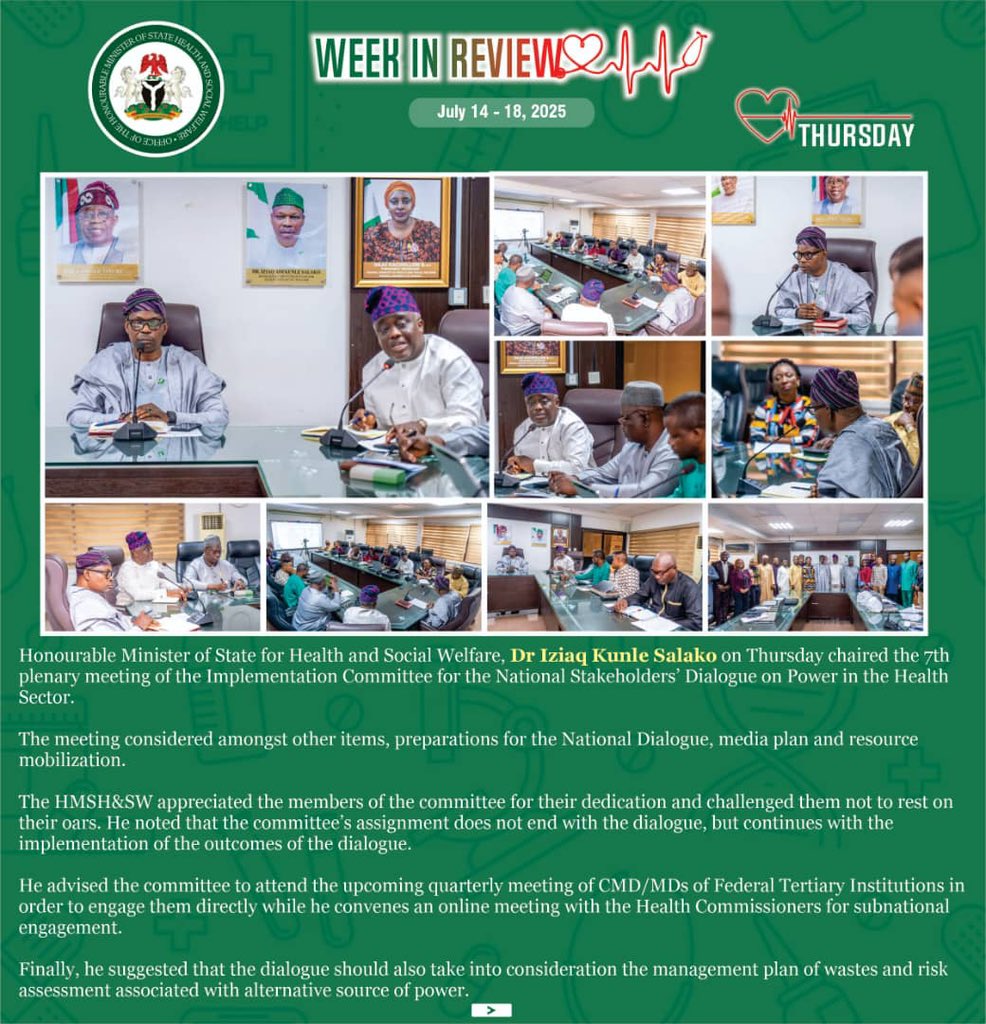 Fmohnigeria's tweet image. Reform in Action!
Last week, @SalakoIziaq :
🔹 Advanced physio training reform with NSP/MRTB
🔹 Expanded med training access via FMC–Achievers MoU
🔹 Resolved space issues with Africa CDC
🔹 Chaired the #Power4Health dialogue prep committee
#HealthSectorReform #Health4All…