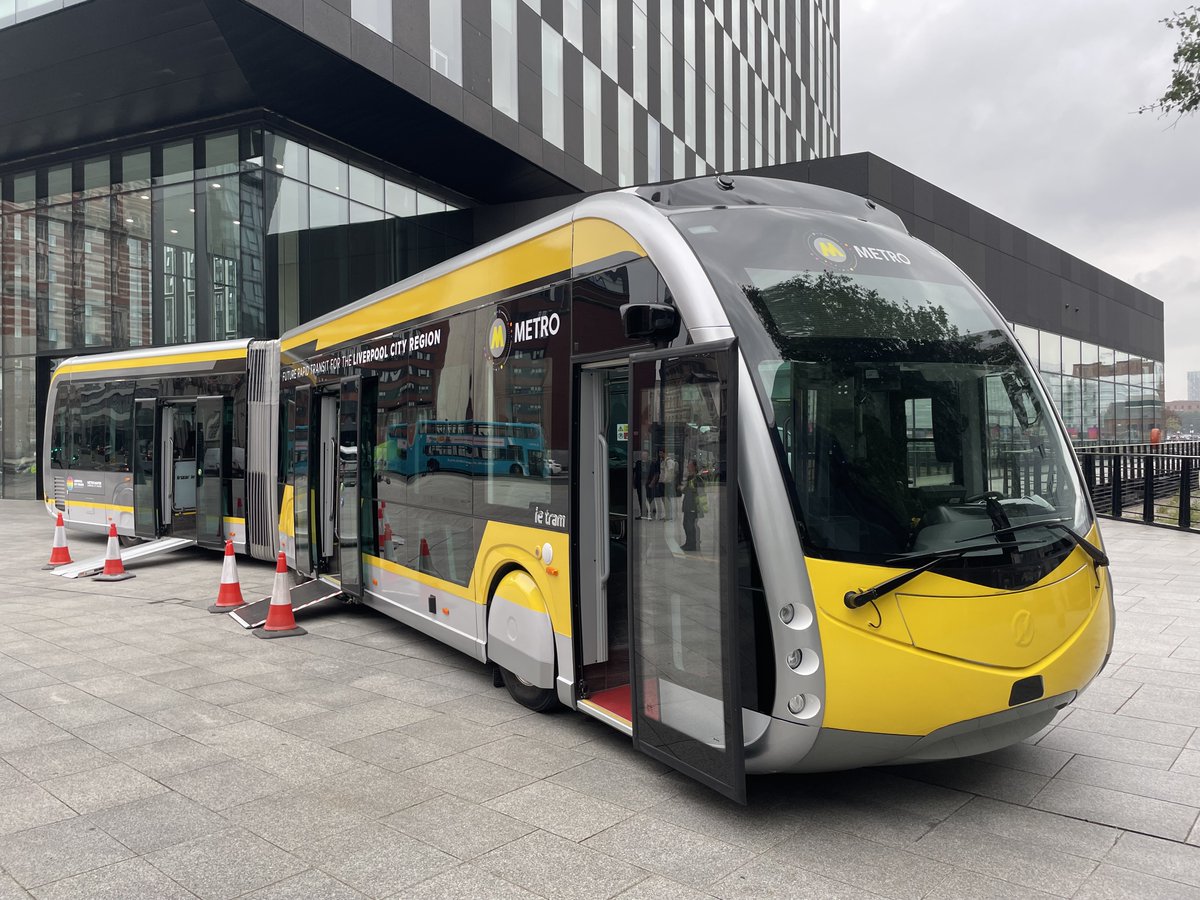 #ICYMI | You may have seen the new rapid transit vehicle out and about on the roads for testing⚡️ 

If you're wondering what's so special about these new vehicles then pop down to Mann Island today to view the vehicle and find out more. 
⏰ 10:00 - 16:00
📍 1 Mann Island, L3 1BP