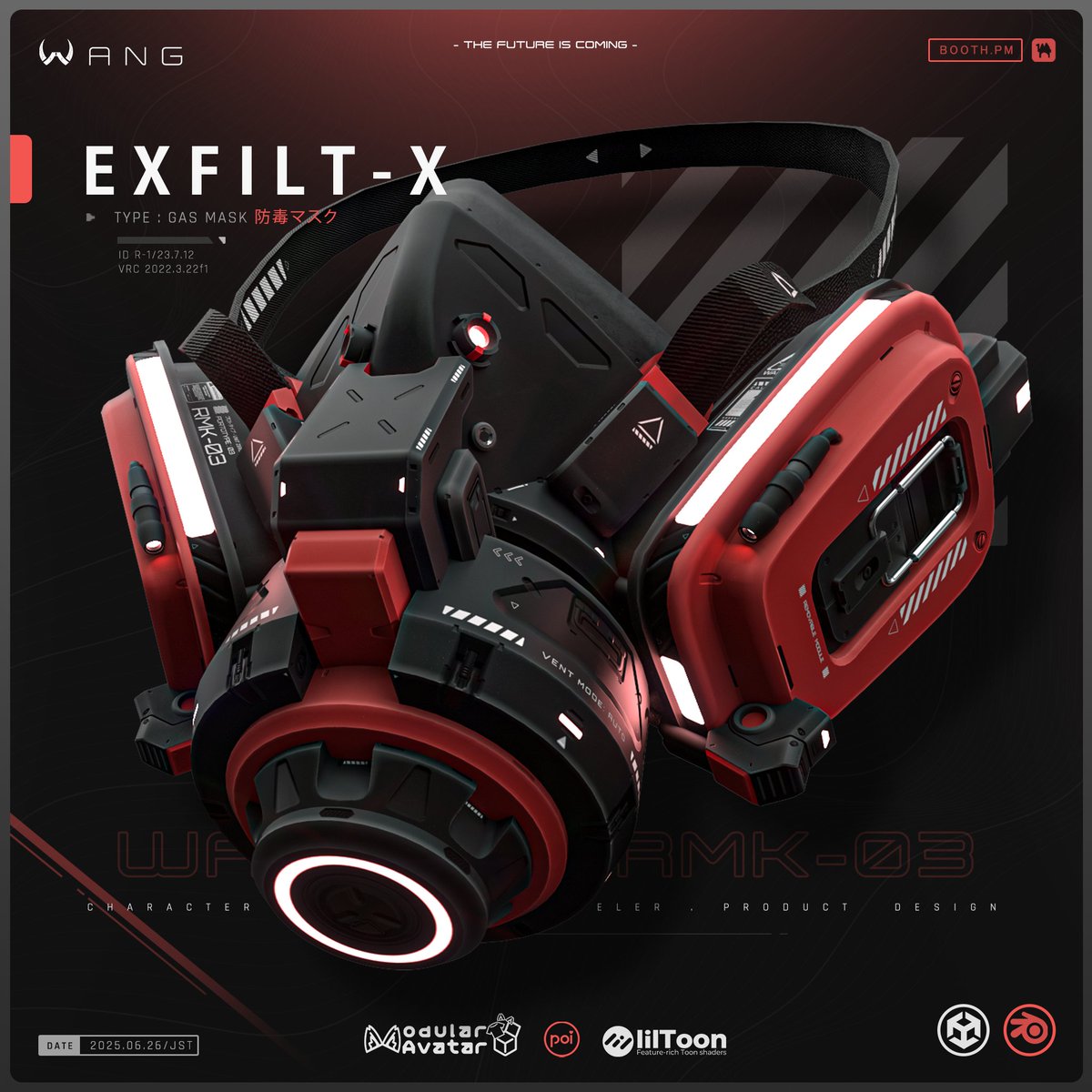wang_VRC's tweet image. 🔥【EXFILT・X】GIVEAWAY / プレゼント企画開催中🔥
Win 1 of 5 premium VRC masks.
抽選で5名様に限定マスクを贈呈。
たったこれだけで応募完了👇
🔷Follow @wang_VRC / フォロー
🔶Retweet this post / リツイート
🗓️Ends: July 26 / 7月26日締切
📩Winners via DM
#VRChat #booth_pm