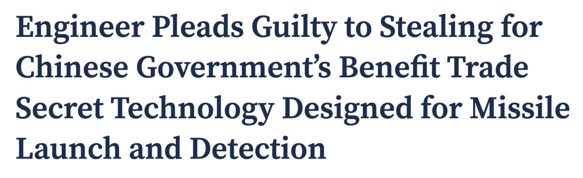 US_ShipOfState's tweet image. If only this announcement explained what his connection with the Chinese government was. It explains that he copied information to personal storage devices, but what did he do with that information?
─────────────────
A former engineer at a Southern California…