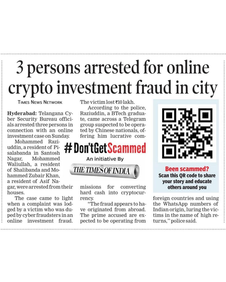 TGCSB busts an investment scam operating through fake WhatsApp trading  groups! Three accused arrested in Hyderabad for duping a citizen of ₹3.24  Cr under the guise of stock trading and IPO investments.