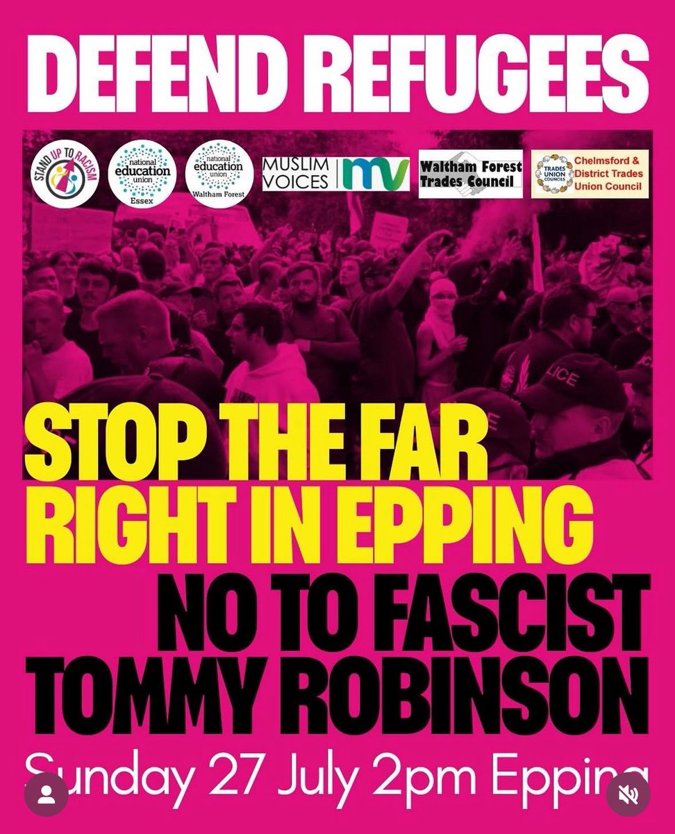 ShipleyWrites's tweet image. Two protests planned in Epping for Sunday. Only the local one promises to be peaceful.
Stand Up To Racism should stay away.