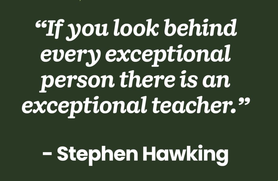 Principal_H's tweet image. If you look behind every exceptional person there is an exceptional teacher.
#education #teachers