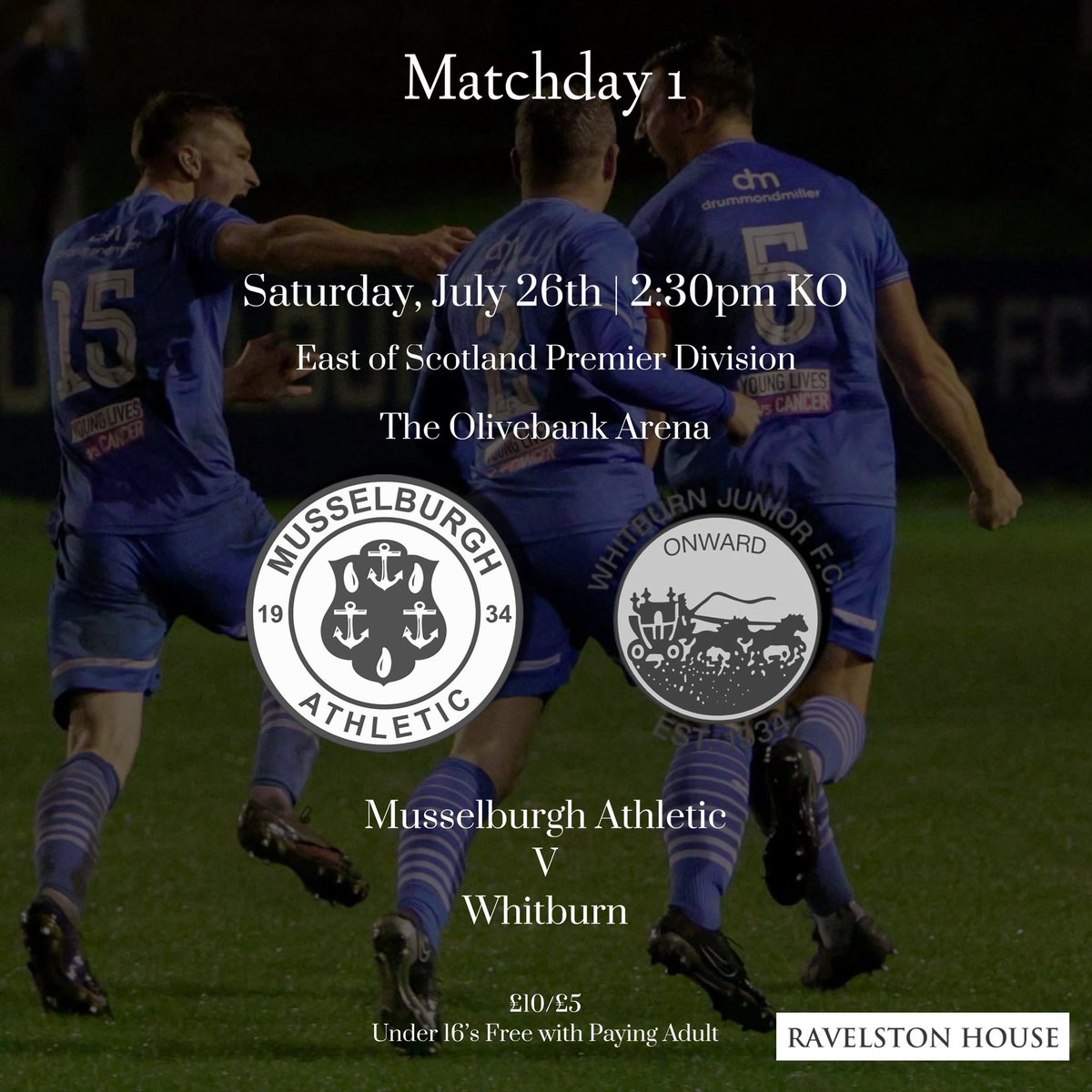 MusselburghAth's tweet image. All roads lead to Olivebank on Saturday as the new league campaign gets underway. 

The Reigning Champions welcome Whitburn to The Arena as the mission to defend the title begins! 

Get yourselves along to what will no doubt be a great contest.

#MonTheBurgh 💙