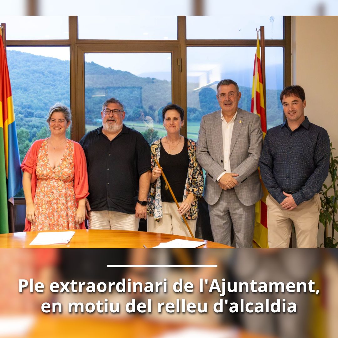 Ahir es va celebrar la sessió del ple extraordinari de l’Ajuntament, en motiu del relleu d’alcaldia. Amb la renúncia de Lluís Amat, va prendre possessió del càrrec la nova alcaldessa Magdalena Roca.

Podeu accedir a la gravació del ple a: youtube.com/live/8jfquGexT…