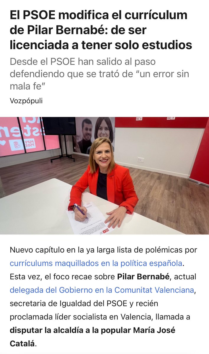 Emilio_M_M's tweet image. A mí es que me fascina tener a todo el equipo de opinión sincronizada en tromba contra Noelia Núñez cuando Patxi López y Pilar Bernabé mintieron descaradamente sobre su formación y aquí prácticamente nadie se ha enterado.
Nunca es el qué, siempre es el quién.