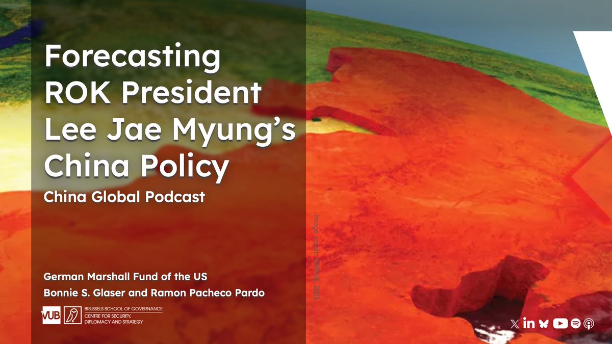 CSDS_Brussels's tweet image. In this episode of the "China Global Podcast" by the German Marshall Fund of the United States, @rpachecopardo joins @BonnieGlaser to discuss ROK President Lee Jae Myung's policy toward China. Please give it a listen!
Listen🔸 gmfus.org/news/forecasti… #China #ROK