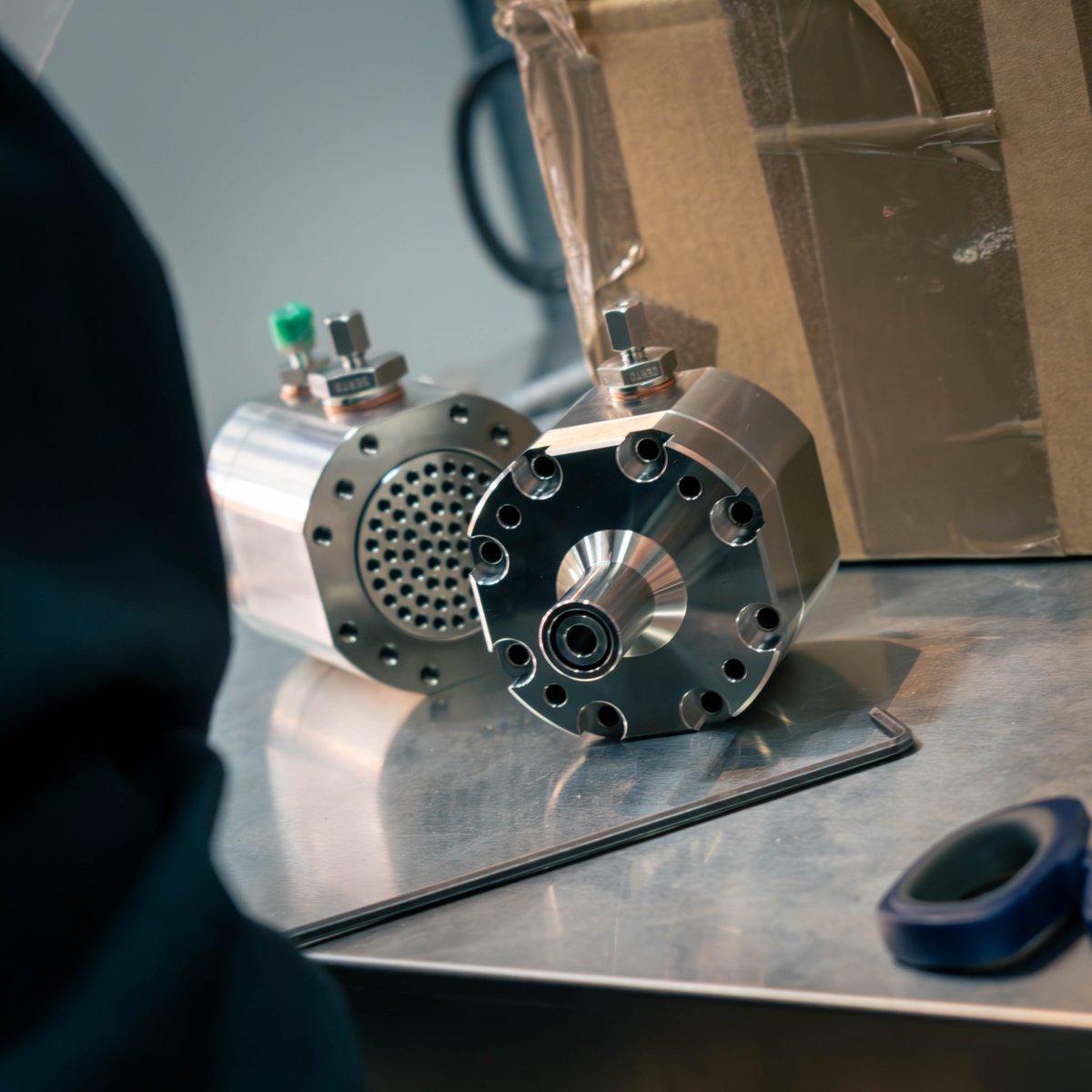 PAVE Space (@pavespace) on Twitter photo Our first #catalyst assembly has been #integrated!🔧
This prototype will primarily assess H₂O₂ decomposition performance for our kickstage propulsion system, while also giving us valuable hands-on experience with high-test peroxide. 💨
Stay tuned for test #updates 🔥 Our first #catalyst assembly has been #integrated!🔧
This prototype will primarily assess H₂O₂ decomposition performance for our kickstage propulsion system, while also giving us valuable hands-on experience with high-test peroxide. 💨
Stay tuned for test #updates 🔥