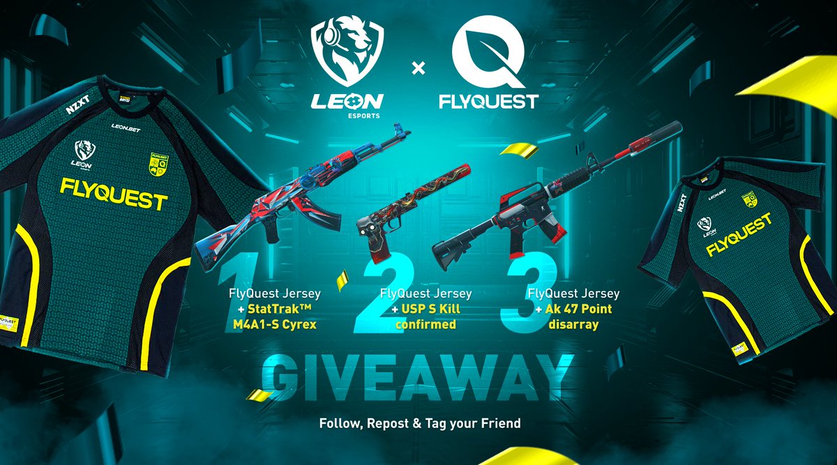 LeonBet Esports (@leonbet_esports) on Twitter photo 🚨 GIVEAWAY TIME 🚨
We’re teaming up with <a href="/FlyQuestCS/">FlyQuest CS</a> to celebrate #IEM Cologne the right way.
How to enter:
🔁 Share this post
💬 Tag 2 friends in the comments
❤️ Like this post
📲 Follow <a href="/LeonBet_Esports/">LeonBet Esports</a>
GL HF everyone 🤞 🚨 GIVEAWAY TIME 🚨
We’re teaming up with <a href="/FlyQuestCS/">FlyQuest CS</a> to celebrate #IEM Cologne the right way.
How to enter:
🔁 Share this post
💬 Tag 2 friends in the comments
❤️ Like this post
📲 Follow <a href="/LeonBet_Esports/">LeonBet Esports</a>
GL HF everyone 🤞
