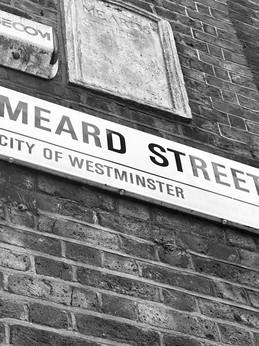 ajlees's tweet image. Meard with the old street sign still there one of my favourite Soho horizontals @SohoGeorge @sohosocietyw1