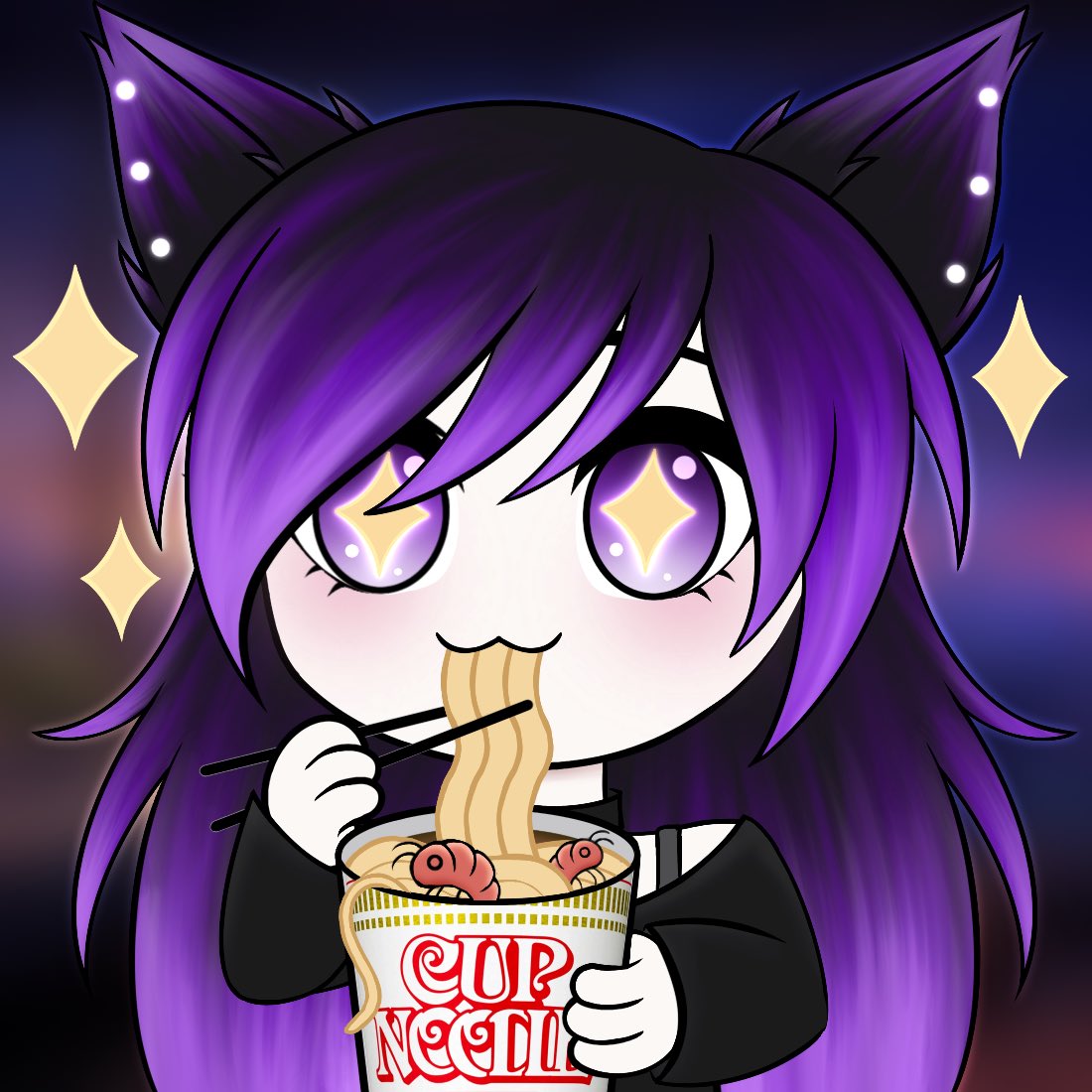 Goodnight, hope you had a yummy dinner 🌙✨
(I had shrimp noodles 🍜)