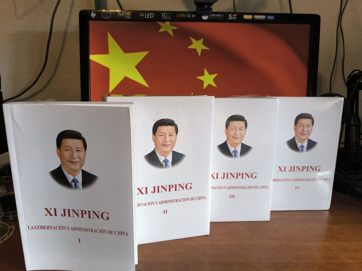 armesillaconde's tweet image. Gracias a Pedro Jubera y a @JDiezgo ya son mios los cuatro tomos en español de la obra cumbre de #XiJinping, La gobernación y administración de #China (Pekín: Ediciones en Lenguas Extranjeras, 2014-2023). De obligada lectura para comprender el #Socialismo Con Características…