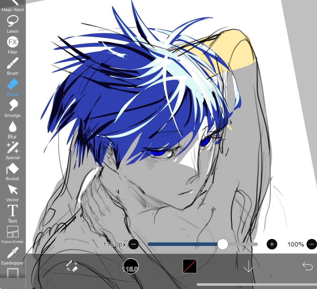 starcrash102's tweet image. wip that never got finished but I like
#宝石の国 #rkgk #doodle #wip #phos #lapis