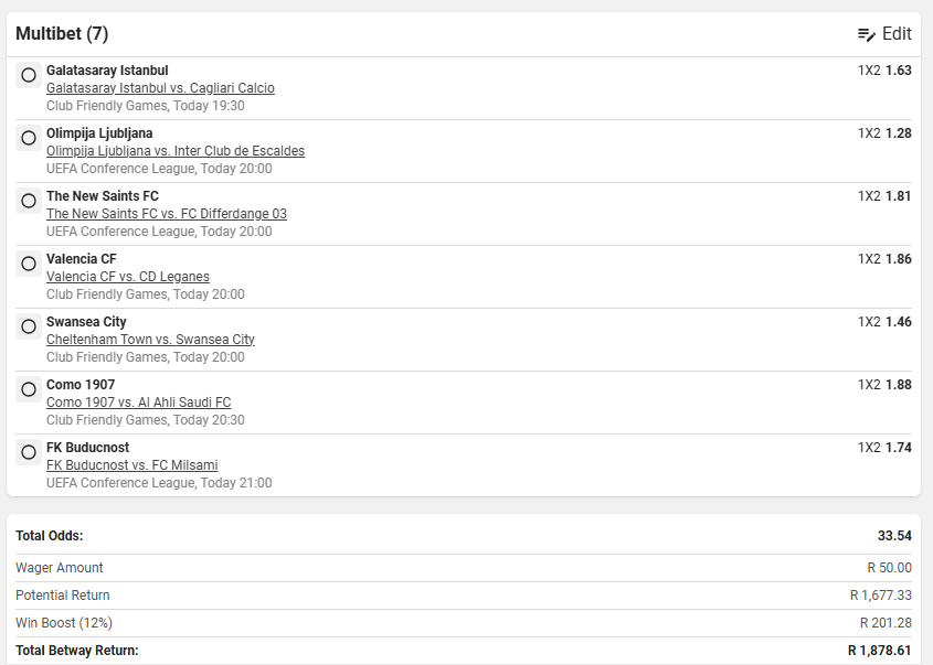 AlsonManyama's tweet image. Alson Consulting Pty Ltd FREE Whatsapp Group/Channel Betway Slip
FREE Group Link: whatsapp.com/channel/0029Vb…💥💥💥💥💥💥💥💥🔥🔥🔥🔥🔥
🕰️kick off 👉🏽 19:30
🔑 Betway 👉🏽Booking Code: BW7700A68
✅Sign up using Alson Manyama Betway Verified Registration Link:🙌Join BETWAY here…