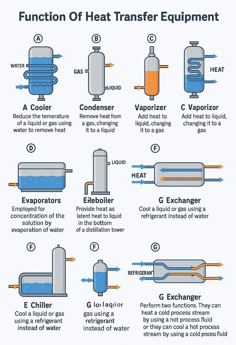 mechanical_4u's tweet image. Function of heat transfer equipment