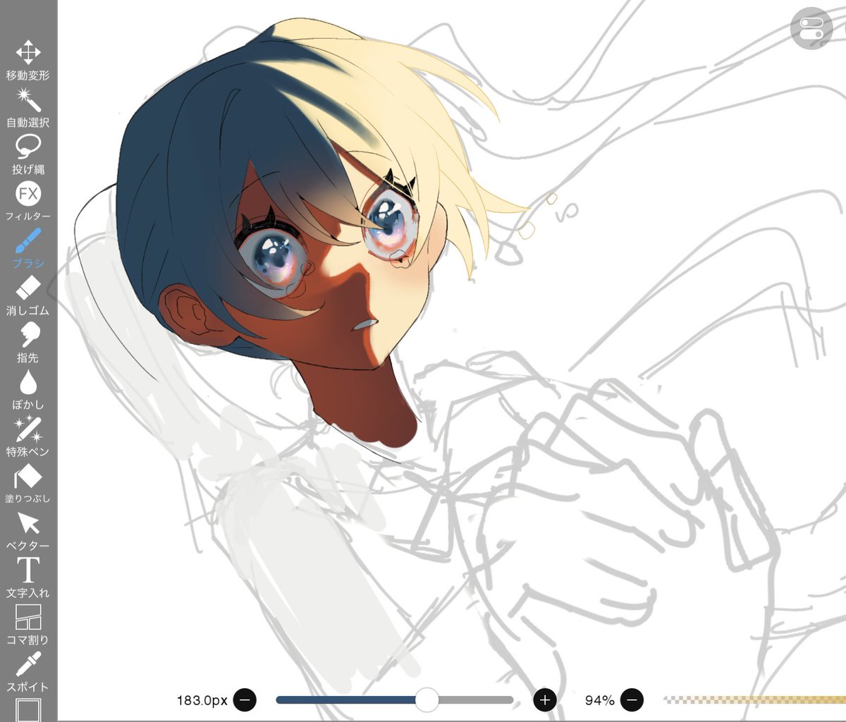 Kuzyaku9489's tweet image. 飽き性過ぎていつも線画の途中で色塗ってしまう