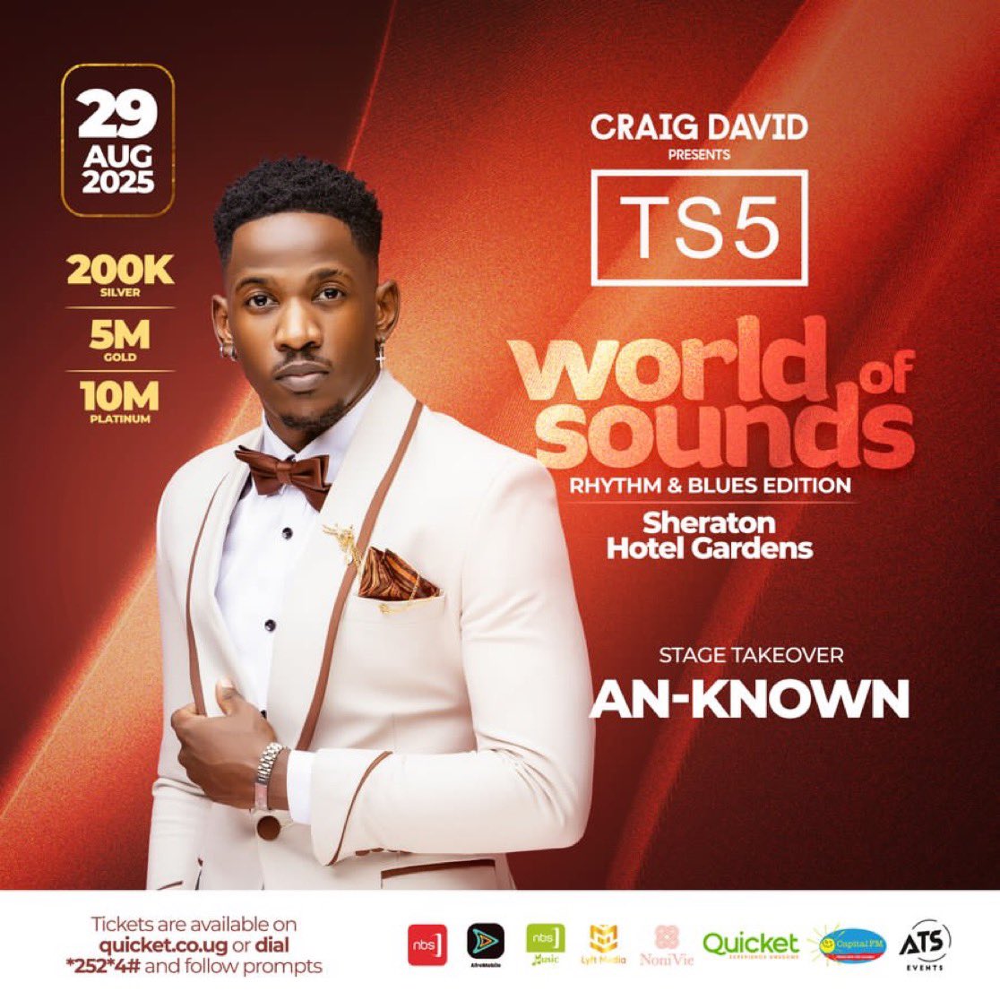 kingFahad_17's tweet image. This August 2025, the legendary @CraigDavid lands in Uganda.
Expect timeless hits. Expect magic. Expect a night to remember.
📍 Sheraton Hotel Gardens
#WorldOfSounds is calling.
Confirmed Ugandan talents 🇺🇬
• @Irenentale
• Jamal Wasswa
• @AnknownProsper
Get your ticket…