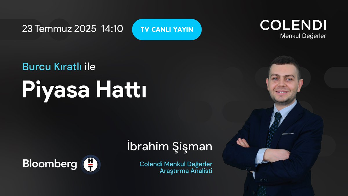 Colendi Menkul (@colendimenkul) on Twitter photo 🔗 bloomberght.com/tv
📺 14:10’da <a href="/BloombergHT/">Bloomberg HT</a> ekranlarında!
Burcu Kıratlı’nın sunduğu Piyasa Hattı programında, Colendi Menkul Değerler Araştırma Analisti <a href="/ibrahimsismn/">ibrahim Şişman</a> günün öne çıkan verilerini ve piyasalara etkilerini değerlendiriyor. Kaçırma! 🔗 bloomberght.com/tv
📺 14:10’da <a href="/BloombergHT/">Bloomberg HT</a> ekranlarında!
Burcu Kıratlı’nın sunduğu Piyasa Hattı programında, Colendi Menkul Değerler Araştırma Analisti <a href="/ibrahimsismn/">ibrahim Şişman</a> günün öne çıkan verilerini ve piyasalara etkilerini değerlendiriyor. Kaçırma!