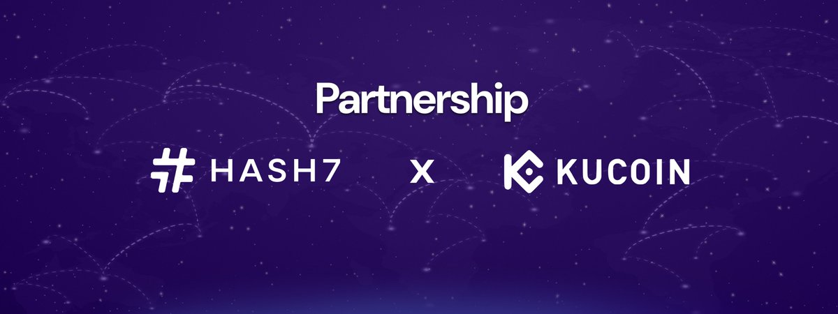KUCOIN х HASH7 

🎉 #HASH7 now partners with @KuCoinExchange! Trade smarter with automated trading on a top global platform.

🔗 Connect KuCoin now: bit.ly/40zZJZU

⚡️ Update now on #TestFlight &amp; #GooglePlay!
#Crypto #TradingBot