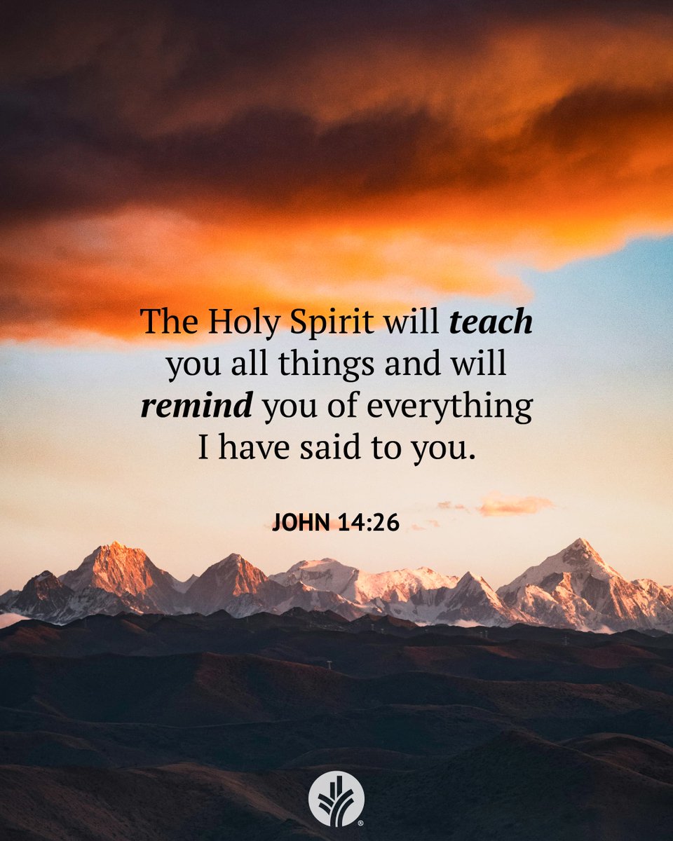 Connect with God through today’s devotional! 
odbm.org/en/devotionals…

📖 Read: John 14:15-26

🙏 Receive: "Dear God, thank You for Your Holy Spirit."

❓Respond: What helps you to follow the Holy Spirit’s prompting?