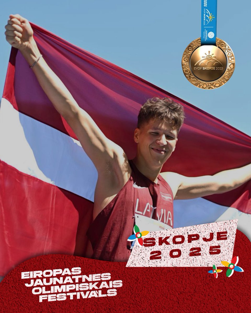 LOK (@olimpiade_lv) on Twitter photo 🥉BRONZA!!! 🥳🇱🇻
Daniels Ğiedris uzstāda personīgo rekordu augstlēkšanā - 2.11m un izcīna bronzu Eiropas Jaunatnes Olimpiskajā festivālā SKOPJE 2025 <a href="/Skopje2025/">European Youth Olympic Festival Skopje 2025</a> 😎
Apsveicam un lepojamies! 🤩
Foto: Szymon Sikora
<a href="/IZM_gov_lv/">Izglītības un zinātnes ministrija</a> 🥉BRONZA!!! 🥳🇱🇻
Daniels Ğiedris uzstāda personīgo rekordu augstlēkšanā - 2.11m un izcīna bronzu Eiropas Jaunatnes Olimpiskajā festivālā SKOPJE 2025 <a href="/Skopje2025/">European Youth Olympic Festival Skopje 2025</a> 😎
Apsveicam un lepojamies! 🤩
Foto: Szymon Sikora
<a href="/IZM_gov_lv/">Izglītības un zinātnes ministrija</a>