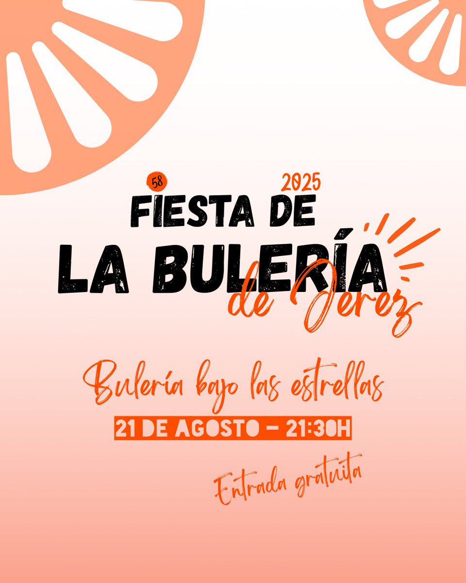 🎶La 58 #FiestaDeLaBulería continúa esta noche con 'Bulería bajo las estrellas' que⤵️

➡️Contará con las actuaciones de Fernando Soto, Mara Rey y Coral de los Reyes y la dirección musical de Raúl Bernal
⌚️Desde las 21.30 horas
📍En la Plaza Belén

¡Gratuito!