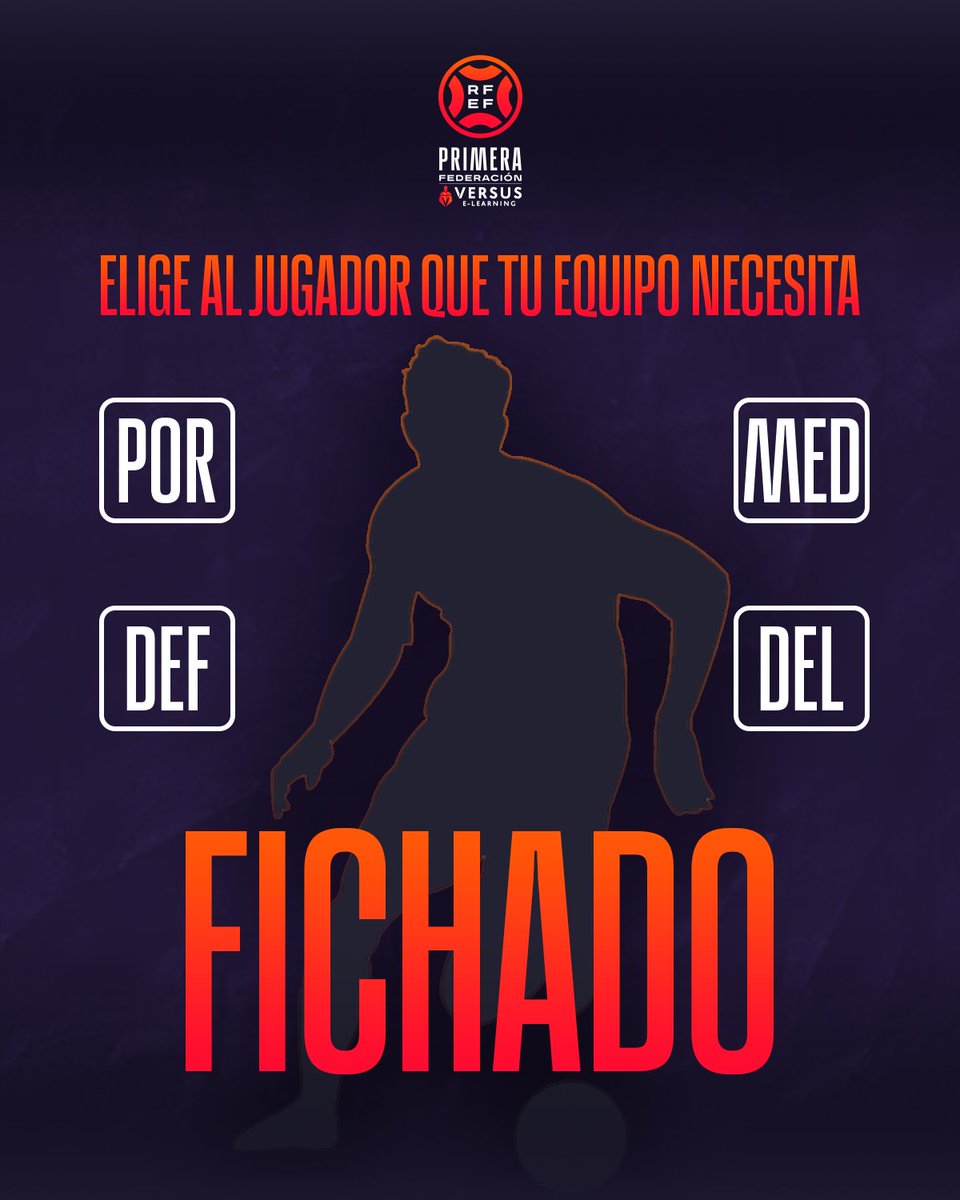 Primera_RFEF's tweet image. A falta de pocas semanas para el comienzo de #PrimeraFederación…

😏 ¡𝗘𝗦 𝗛𝗢𝗥𝗔 𝗗𝗘 𝗣𝗘𝗗𝗜𝗥 𝗙𝗜𝗖𝗛𝗔𝗝𝗘𝗦! 😏

📝 ¿Qué fichaje te gustaría que hiciese tu equipo para completar la plantilla?

👀 ¡¡OS LEEMOS!!

#VersusELearning