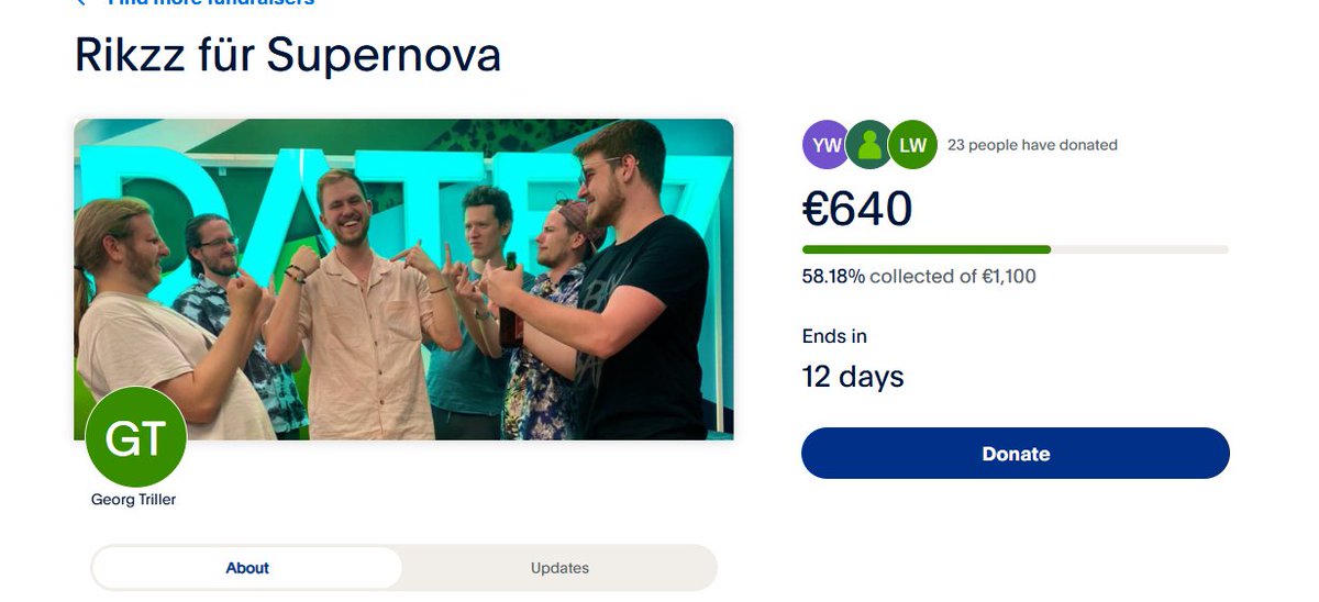 Hello friends,
I really wanna go to Supernova which will make me eligible for the Top100 ranking. This is probably a once in a lifetime opportunity for me! Unfortunately the trip is quite expensive (~1100€). For every support I would be super grateful and offer 1on1 coaching 1/2