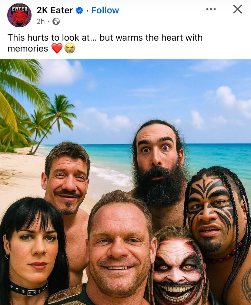 Ace109610's tweet image. What the actual hell is this abomination
He actually used AI and put Chris Benoit
