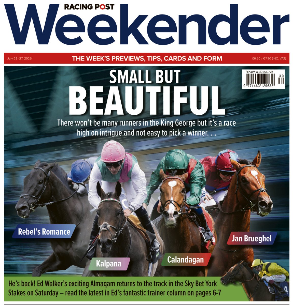 🗞️ Inside this week's <a href="/RPWeekender/">Weekender</a>...

🏇 Tipsters have their say on Saturday's ITV action
🗣️ Maddy Playle and Tom Segal's weekly columns
🇮🇪 Robbie Wilders with his best bets in Ireland
👀 Views from around the training centres

PLUS plenty more.... IT'S OUT NOW!
