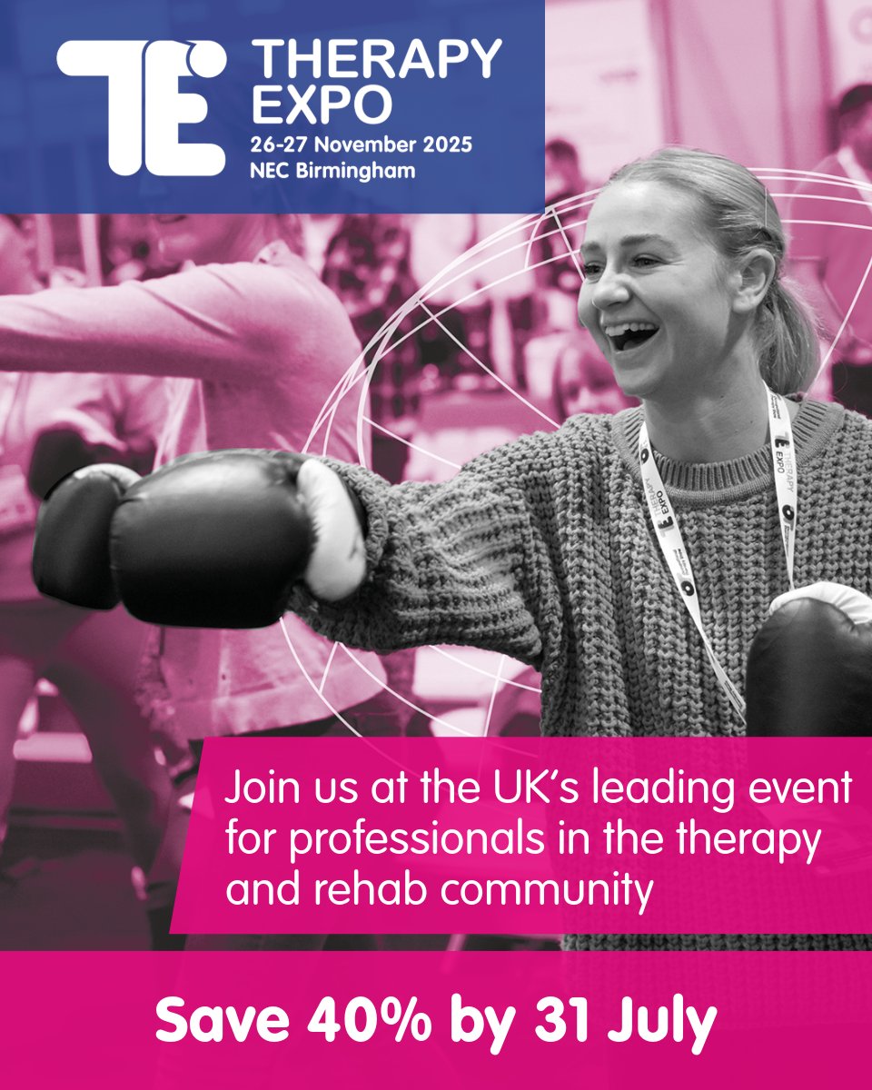 physioupdate's tweet image. You’re not missing Therapy Expo 2025… right? The UK’s No.1 CPD event for MSK and neuro professionals focused on prevention, treatment, and rehab.
Don’t miss out - save 40% on tickets now - ends 31 July: therapyexpo.co.uk/physioupdate - Don't forget to use discount code: UPDATE15 #TE25
