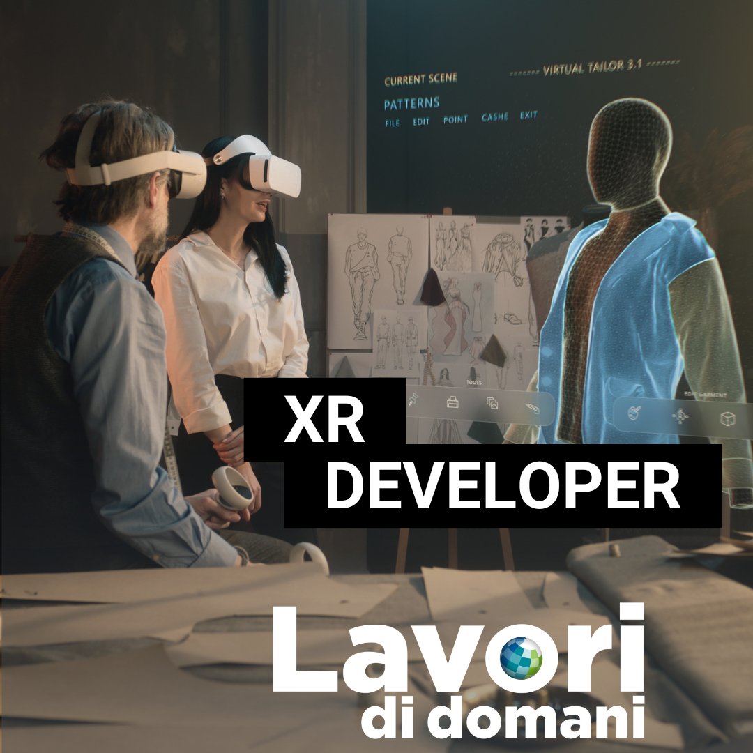 SMI_Group_IT's tweet image. 𝗖𝗵𝗶 𝗲̀ 𝗲 𝗰𝗼𝘀𝗮 𝗳𝗮 𝗹’𝗫𝗥 𝗗𝗲𝘃𝗲𝗹𝗼𝗽𝗲𝗿?
L’XR Developer, dove XR sta per Extended Reality, progetta esperienze immersive in realtà aumentata (AR), virtuale (VR) e mista (MR). 
In un mondo in cui il confine tra fisico e digitale si fa sempre più sottile, XR…