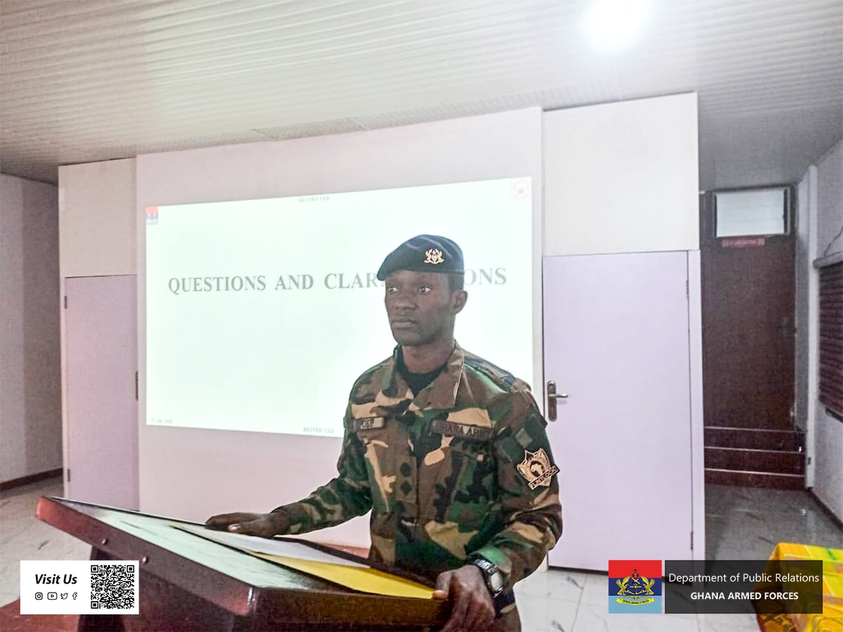GhArmedForces's tweet image. The President of the National Defence University (NDU), Air Vice Marshal (AVM) Felix Asante, has paid his maiden visit to the Ghana Armed Forces Training and Doctrine Command (TRADOC), at Whistler Barracks Teshie.
gafonline.mil.gh/publication/ne…