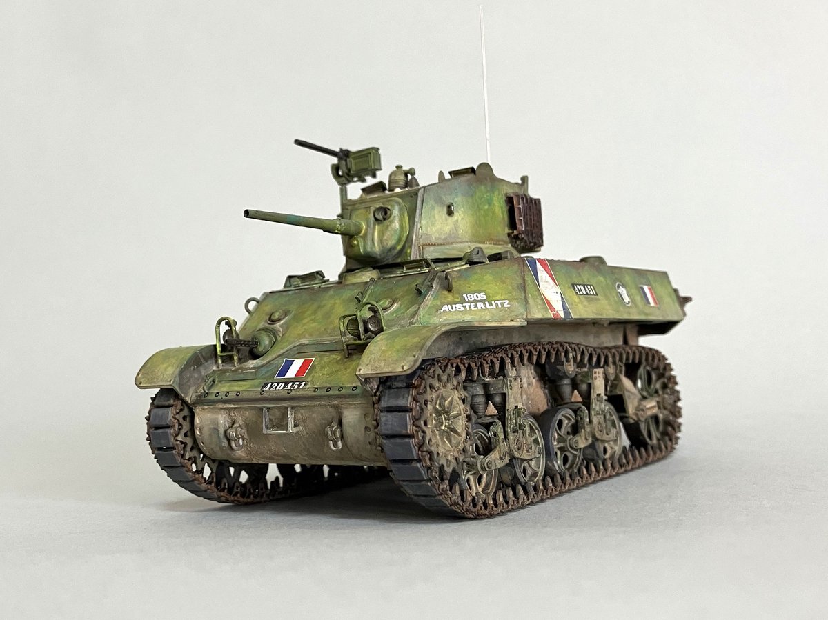 nekomanmaok's tweet photo. スチュアートくん画像その3
#戦車模型 #scalemodels #模型戦車道 #プラモデル #AFVCLUB #M3A3 #M3A3STUART https://t.co/Ci0CcOvqR5