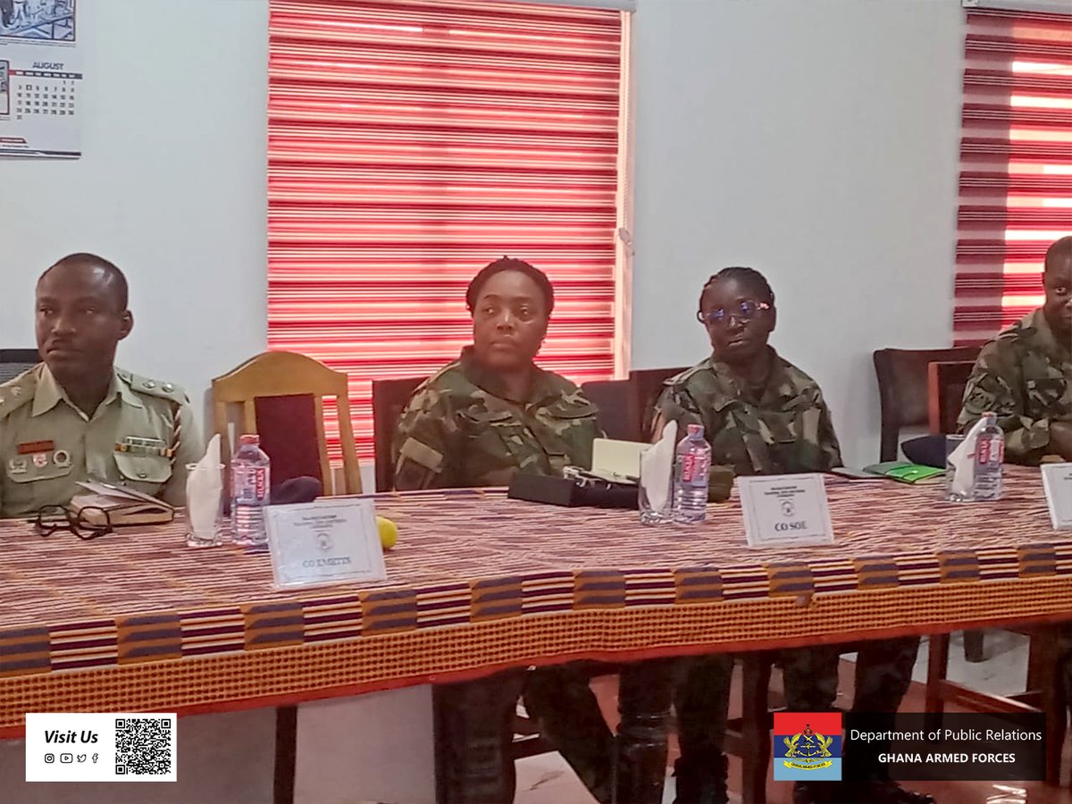 GhArmedForces's tweet image. The President of the National Defence University (NDU), Air Vice Marshal (AVM) Felix Asante, has paid his maiden visit to the Ghana Armed Forces Training and Doctrine Command (TRADOC), at Whistler Barracks Teshie.
gafonline.mil.gh/publication/ne…