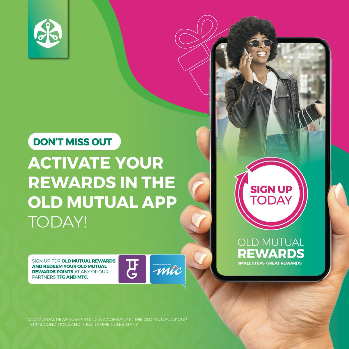 OldMutualNam's tweet image. It Pays to Belong
With Old Mutual Rewards, belonging really does pay.
Whether you’re a long-time customer or just joined, your journey with us should come with benefits.
✅ Earn monthly points
✅ Redeem for essentials and treats
✅ It’s 100% free
🎉 Don’t leave value on the…