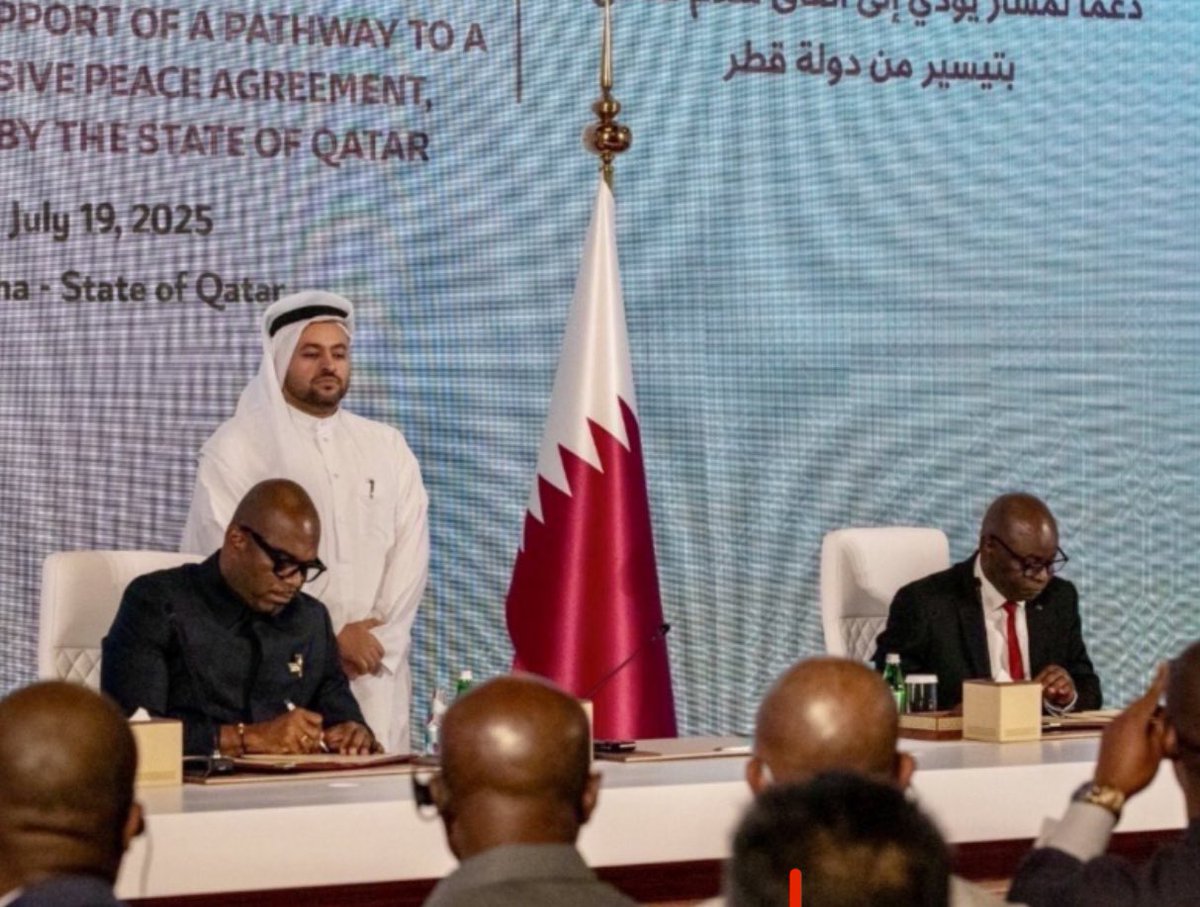 #DOHA n’est pas un diner de gala . Lisez  les points caractérisant l’accord de principe  et vous comprendrez que l’Etat #Congolais a obtenu ce que de droit pour l’intérêt général.  
{ Qlq points …)
• Cessez le feu
• Retour des réfugiés 
• L’autorité gouvernementale