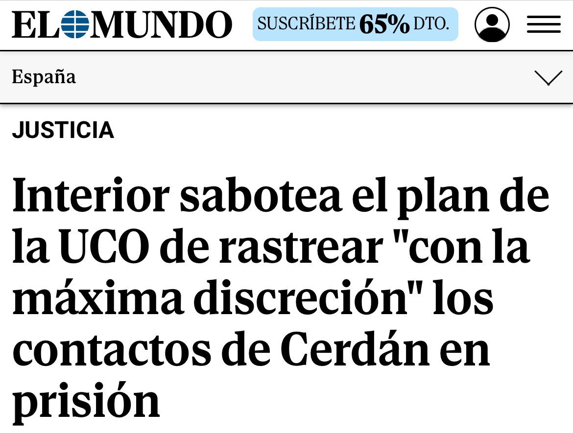 cucagamarra's tweet image. Así todo se entiende mejor.
El mismo que llamaba a Súper Santos y le ayudaba con el acercamiento de etarras para cumplir con Bildu, es el que sabotea a la UCO y se opone a informar sobre las visitas en Soto del Real de la mano derecha de Sánchez.
Todo cuadra.