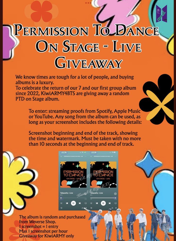 KiwiARMY4BTS's tweet photo. So are you streaming KiwiArmy? did you already buy #PermissionToDanceOnStage Album ? If not did you want to try and win our giveaway? !!! It’s simple and easy just read the instructions finishes midnight (zero o’clock) on 31st July NZT.
#BTSROCKS
#BTSPTD
#BTSPAVEDTHEWAY https://t.co/gGzdm8xK9f