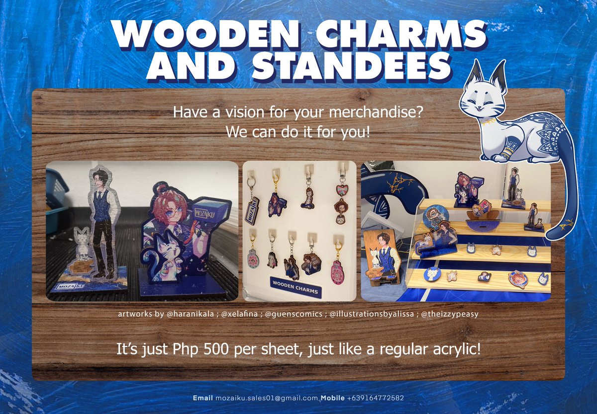 Wood you look at all those designs 🪵✨

Interested in making WOODEN chams and standees? Look no further!