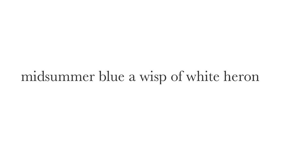 FreshoutMag's tweet image. #monoku by frequent contributor, John Pappas. John is a touchstone-winning #poet, literature professor & punk-rock drummer. He does all that in Boston, MA, USA. #blue #art #poetry #haiku #poetrycommunity #senryu #boston #midsummer #poetrylovers #summer #micropoetry #heron