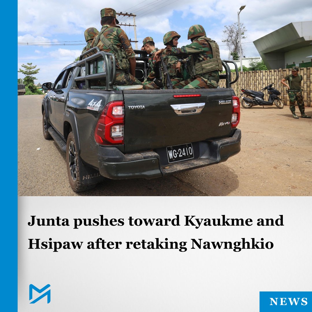Myanmar_Now_Eng's tweet image. Thousands flee northern Shan State towns as Myanmar’s military intensifies its campaign to reclaim key trade corridors from the TNLA, sparking renewed airstrikes and civilian casualties
Read more:
myanmar-now.org/en/news/junta-…