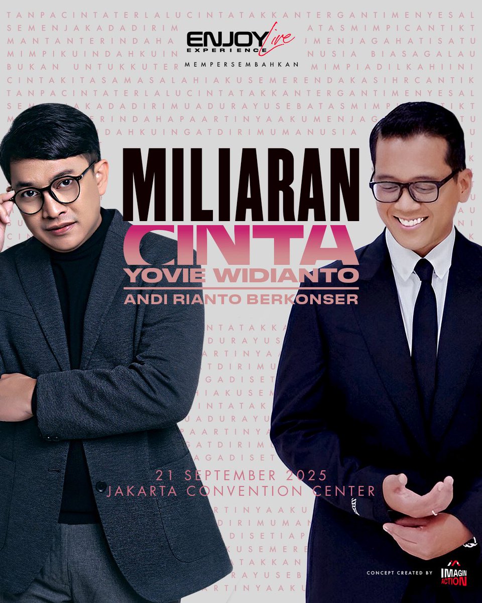 infoordal_id's tweet image. Sebutkan satu lagu Yovie Widianto andalan kamu🤏🏻